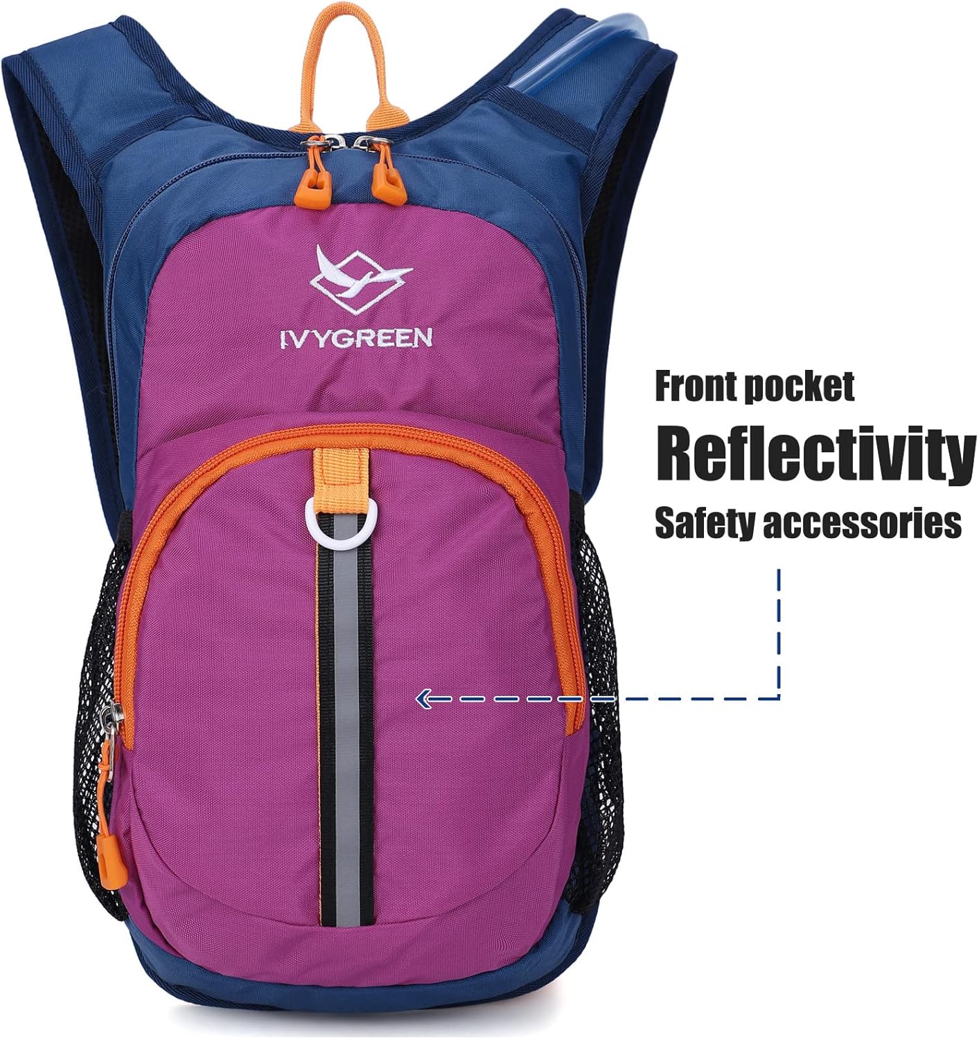 Ivygreen Kids Hydration Backpack, Hiking Backpack for Boys or Girls with 1.5L Water Bladder