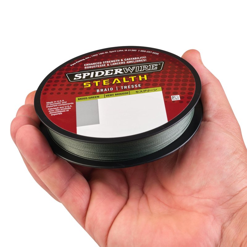 SpiderWire Stealth® Superline, Moss Green, 15lb | 6.8kg, 300yd | 274m Braided Fishing Line, Suitable for Freshwater and Saltwater Environments