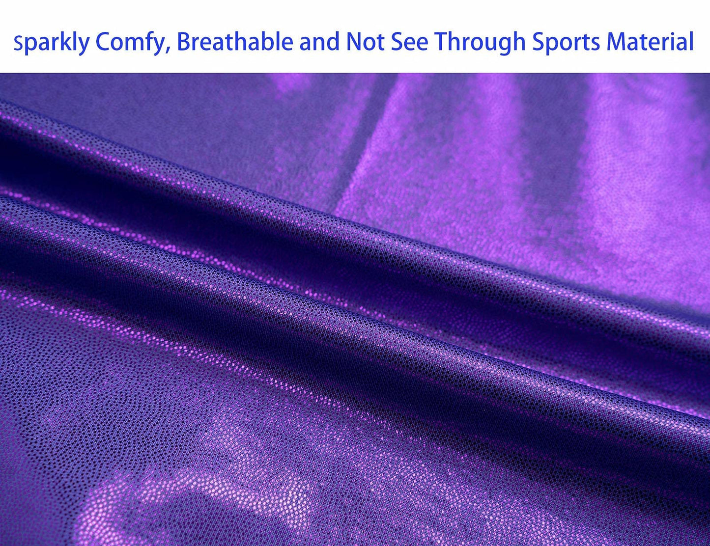 Domusgo Gymnastics Leotards for Girls 6-7 Years Old Purple Sparkly One Piece Tumbling Outfits
