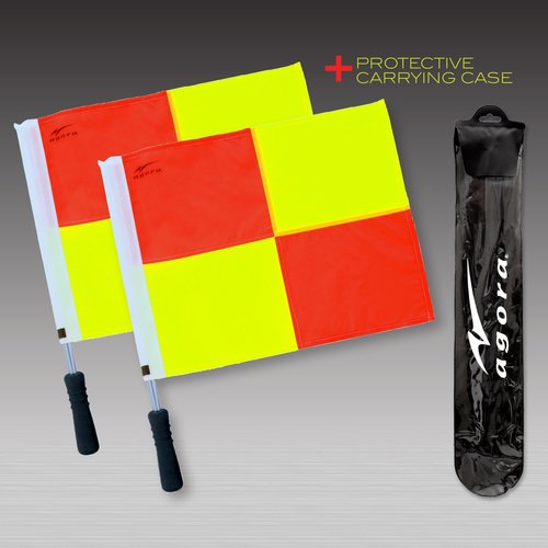 AGORA Pro Line Premium Soccer Referee Flags with Case