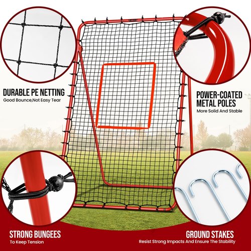 7x4FT Volleyball Rebounder Net,Angle Adjustable Volleyball Training Equipment for Hitting,Blocking,Serving,Setting, Easy Setup Volleyball Rebound Net, Portable Volleyball Trainer for Kids and Adults