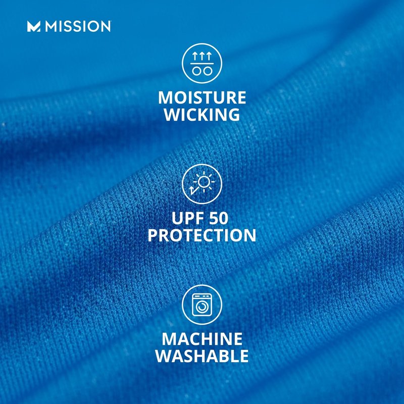 Mission Cooling Neck Gaiter 12+ Ways to Wear, Face Mask, Headband, Head Wrap, UPF 50 Sun Protection, Evaporative Cool Technology, Cools Instantly when Wet, Great for Outdoors, Fishing, Hiking- Black