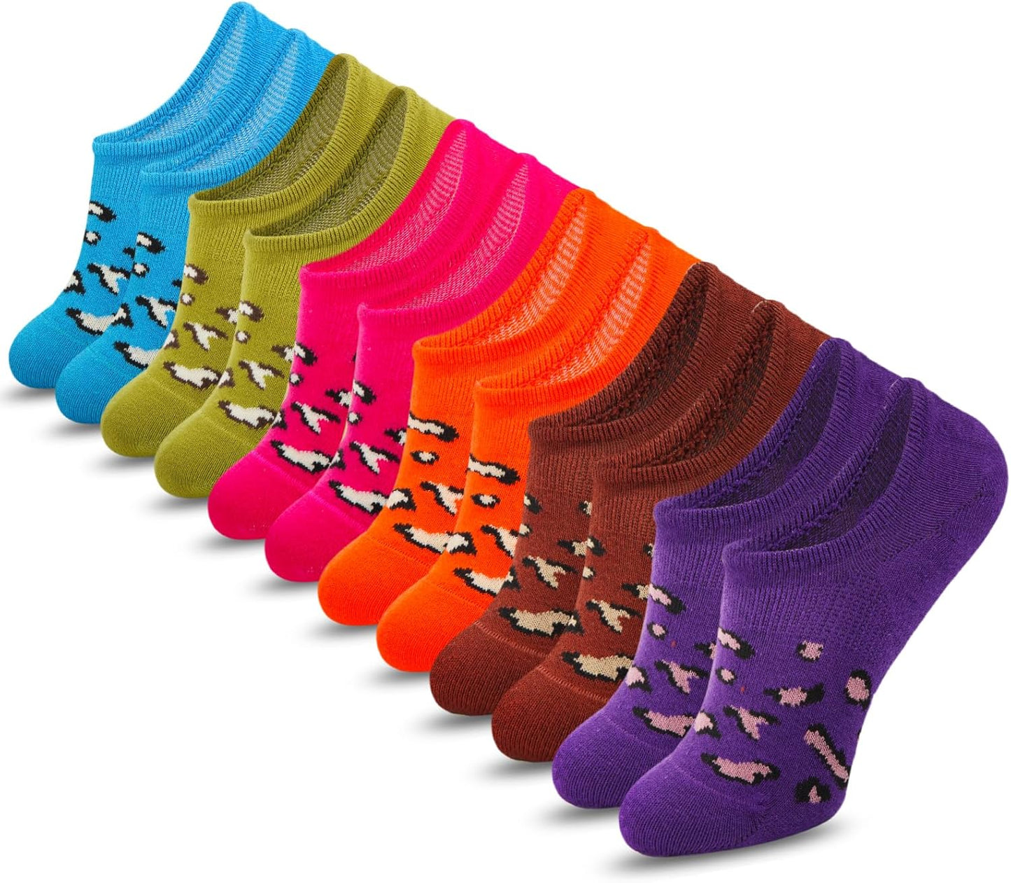 IDEGG No Show Socks Womens and Men Low Cut Ankle Short Anti-slid Athletic Running Novelty Casual Invisible Liner Socks