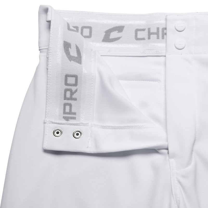 Champro Traditional Fit Triple Crown Classic Baseball Pants in Solid Color with Reinforced Sliding Areas, White, Medium