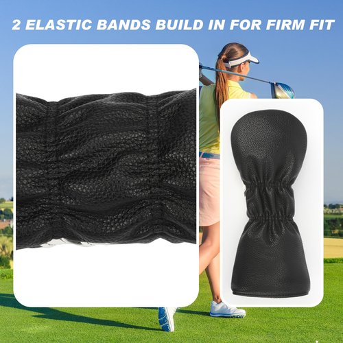 Golf Club Covers,4pcs Golf Head Covers for Woods and Driver Fairway Hybrids for Golf Clubs Women Men
