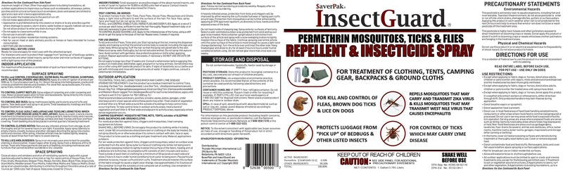 InsectGuard Permethrin Mosquitoes, Ticks and Flies Repellent & Insecticide Spray Gallon (128.00oz) 2 Pack