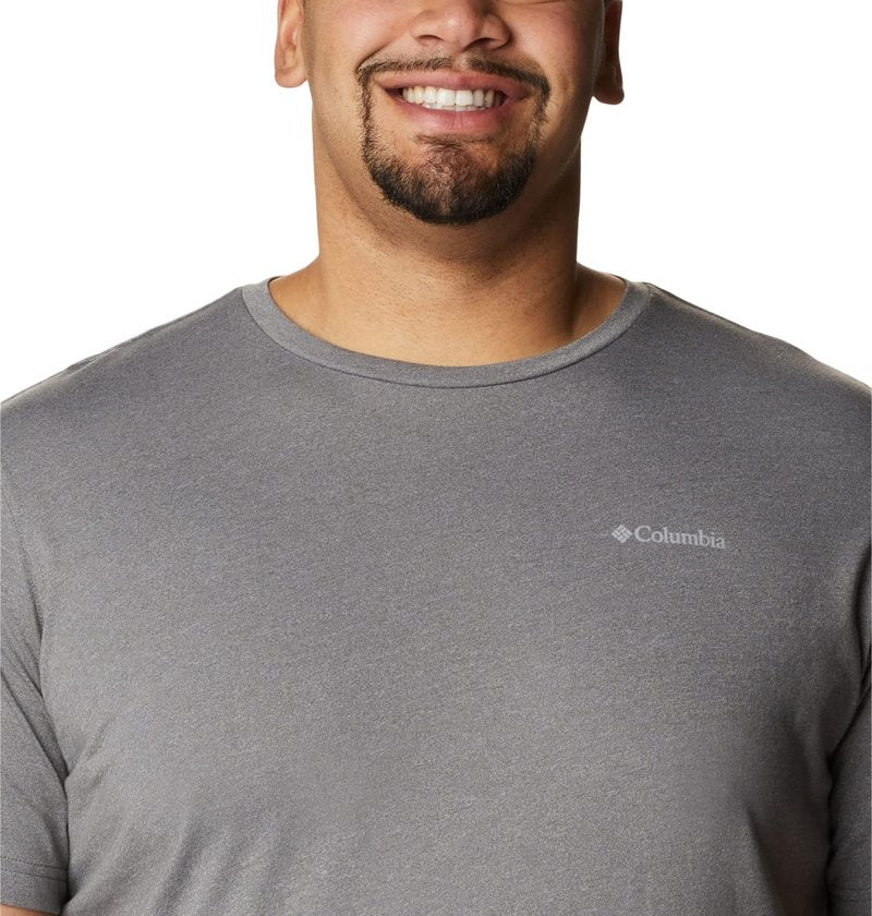 Columbia Mens Thistletown Hills Short Sleeve T-Shirt, City Grey Heather, XX-Large
