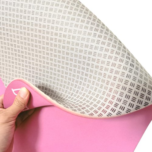 Damsale Non-Slip Workout Mat for Ellipse Leg Exercisers, Ellipse Machine Mat, 6mm Thick Exercise Mat for Under Desk Ellipticals, Electric Seated Foot Pedal Exerciser, Stability&Floor Protection Pink
