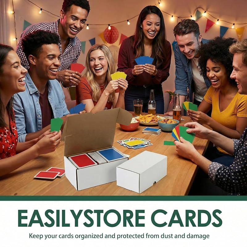 60 Pcs 400-Card Cardboard Trading Card Storage Box - White (Variation: White+60)