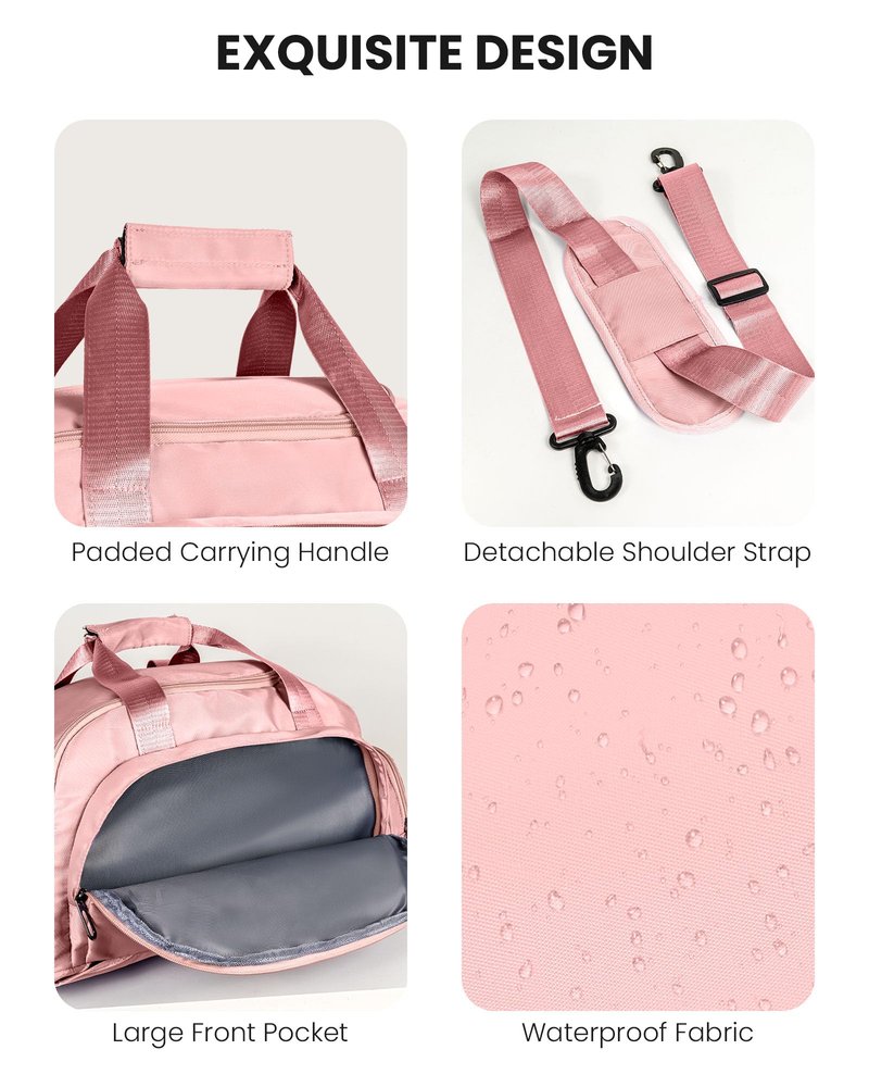 Vogewood Birthday Gifts-Tween Girls Gift Trendy Stuff, Initial Gym Bags with Shoe Compartment, Dance Bag for Girls, Monogram Kid Overnight Bags, Ballet Yoga Travel Duffle Tote (Letter E)