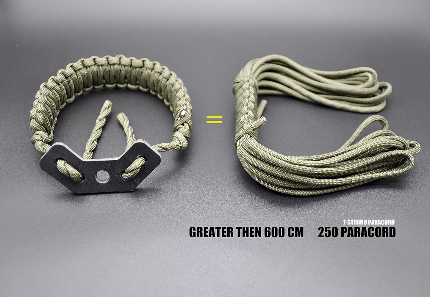 250 Paracord Bow Archery Wrist Sling - Multi Functional Survival Compound Wrist Sling for Hunting & Shooting - No Stabilizer Needed-Successive Length 20 Feet