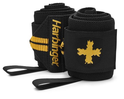 Harbinger Red Line Weight Lifiting Wrist Wrap, Unisex,Black and Gold