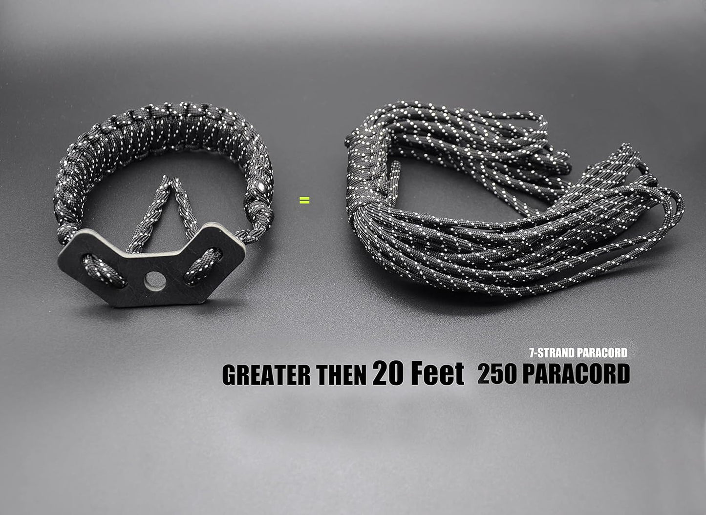250 Paracord Bow Archery Wrist Sling - Multi Functional Survival Compound Wrist Sling for Hunting & Shooting - No Stabilizer Needed-Successive Length 20 Feet