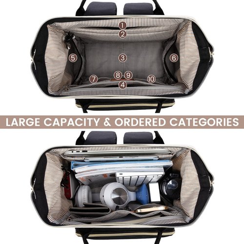 LOVEVOOK Laptop Backpack for Women, 15.6 Inch Work Business Backpacks Purse With Large Capacity, Waterproof Nurse Bag College Bookbag for School, Waterproof Casual Daypack for Travel