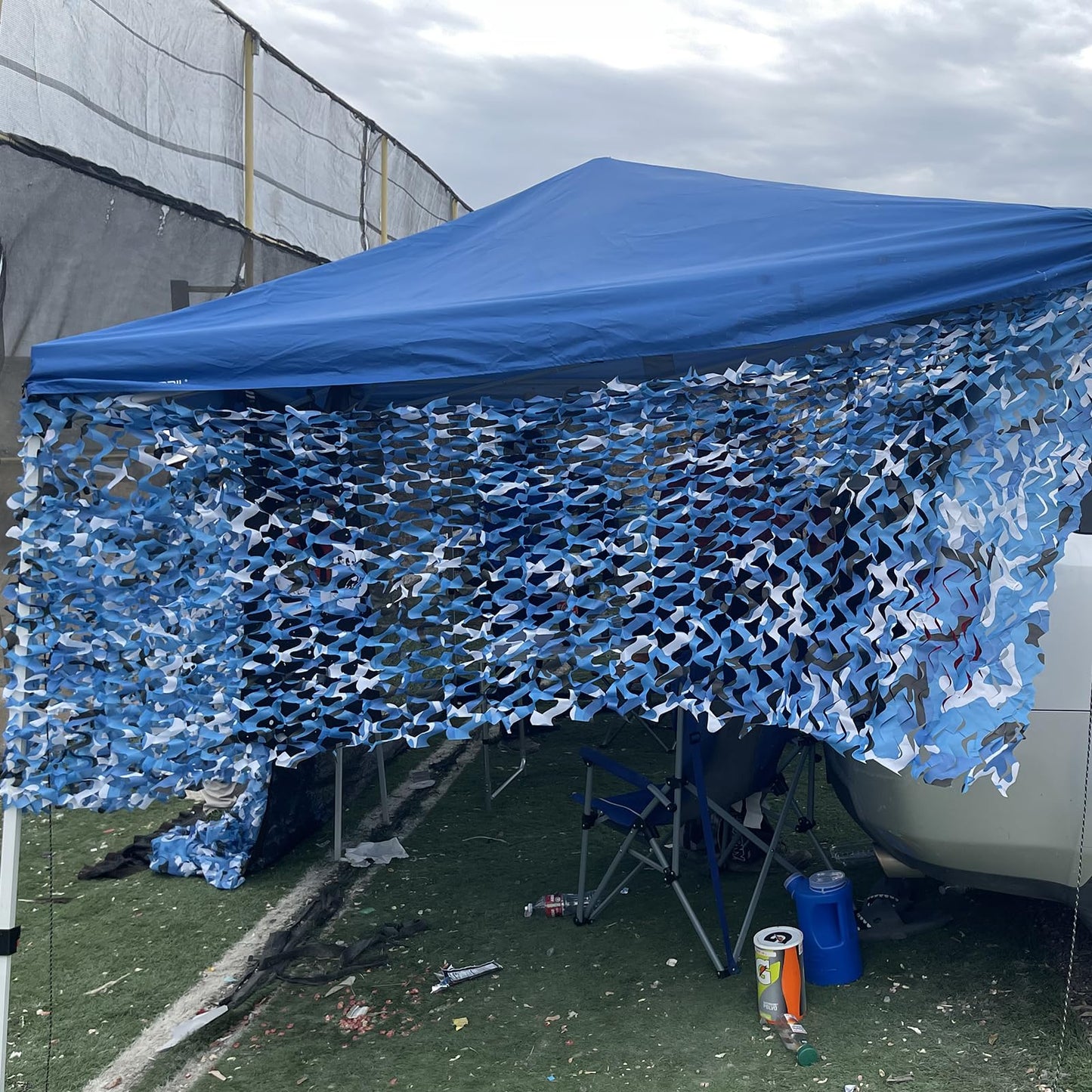 Yeacool Camo Netting Camouflage Net for Party Decoration Sunshade Camping Birthday Theme Boat Cover Beach Event(Ocean Camo, 9.8ftx9.8ft,3m*3m)