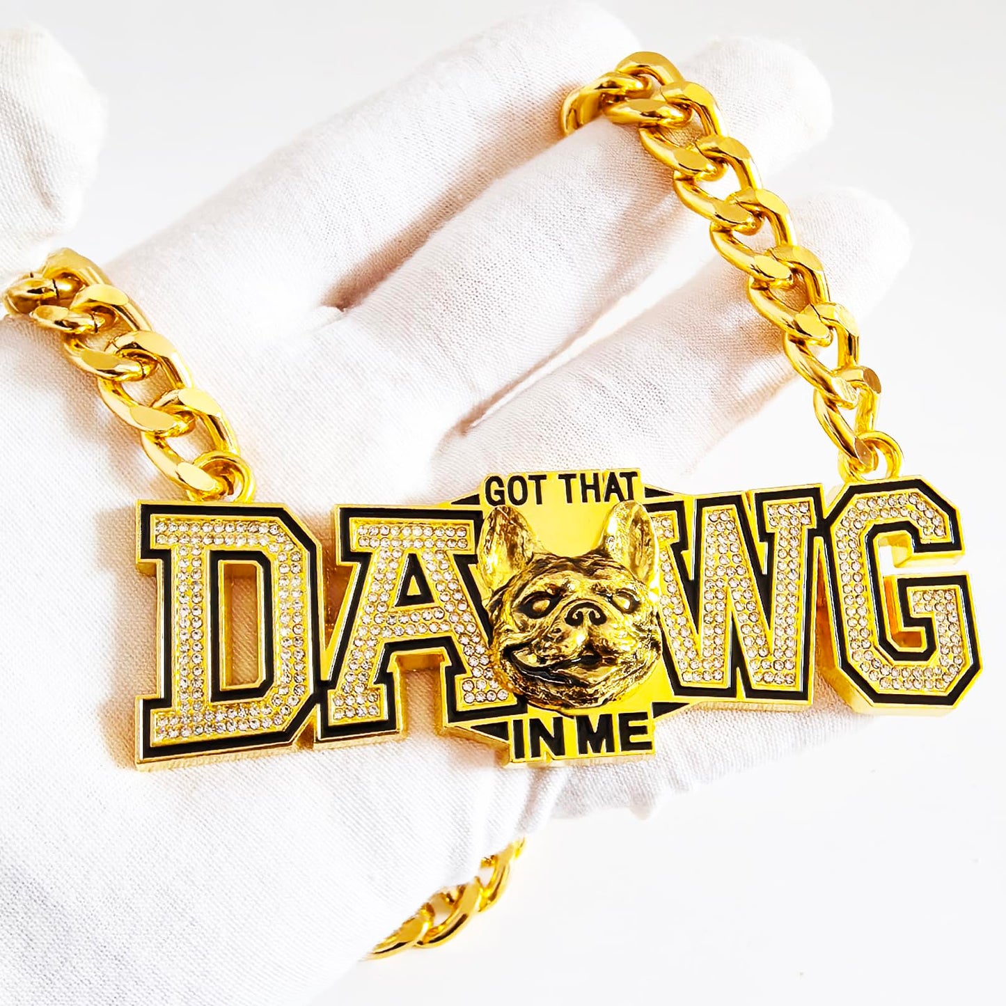daijbling 'Got That Dawg In Me' Turnover Chain Necklace Award for Football MVP Necklace Sports Competitions Prize Gifts