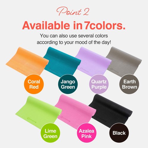Primasole Yoga Mat with Carry Strap for Yoga Pilates Fitness and Floor Workout at Home and Gym 1/4 thick (Quartz Purple Color) PSS91NH004A