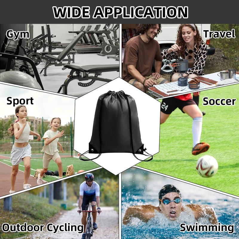 WSBArt Drawstring Backpack 6 Pcs Drawstring String Bags Draws Tring Backpack Waterproof Sports 6 Colors for Men Women