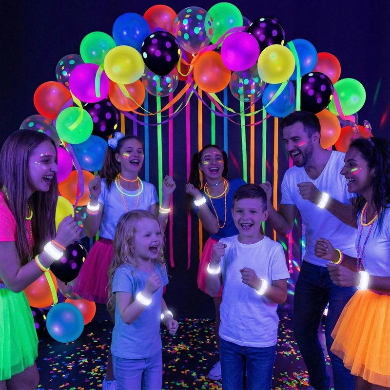 LovesTown 6PCS LED Light Up Bracelets, LED Glow Bracelets Glow in the Dark Wristbands for Concerts Festivals Celebrations Carnivals Raves
