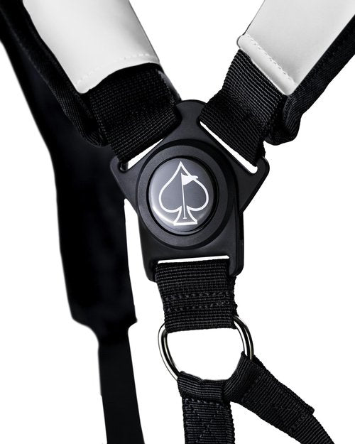 Pins & Aces Player Preferred Golf Bag - Premium Design, Lightweight Golf Bag with Stand - Velvet-Lined 5-Way Club Divider System (Domino)