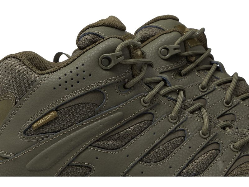 Merrell Men's Moab 3 Mid Tactical Waterproof Hiking Work Shoes, Dark Olive, 9