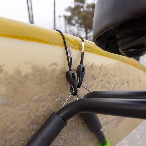 Surfboard Bike Rack | Adjustable Surfboard Bicycle Carrier Surfing Holder | Easily Attaches to Bike Seat by COR Surf