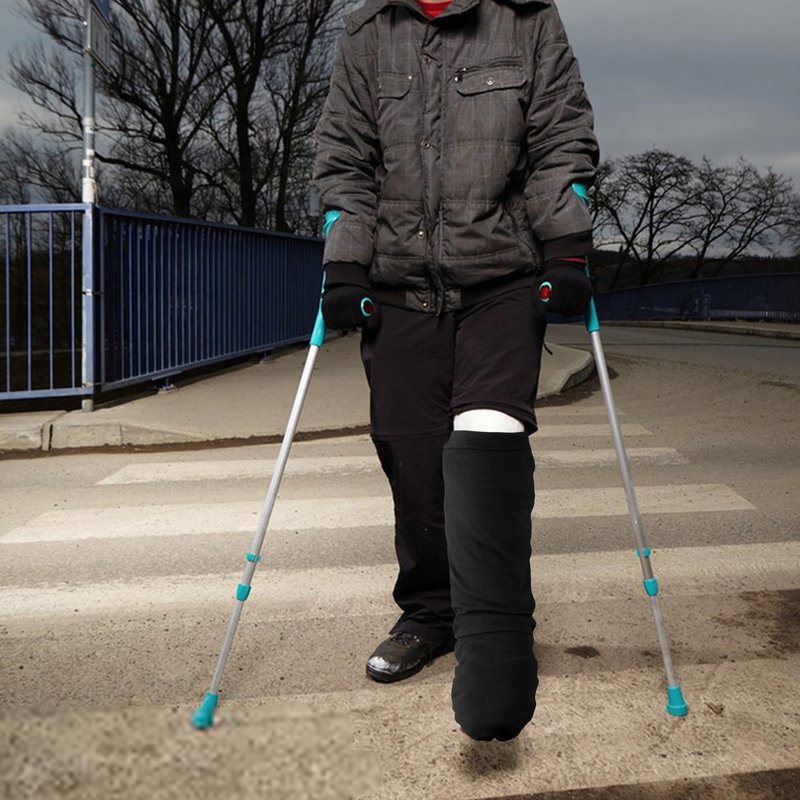 Shupakul 2 Pcs Large Size Leg Cast Cover with Zipper-Below The Knee Cast Sock Covers-Stretchy Leg Cast Sleeve for Men Women Plaster Protection Anti-Scratch