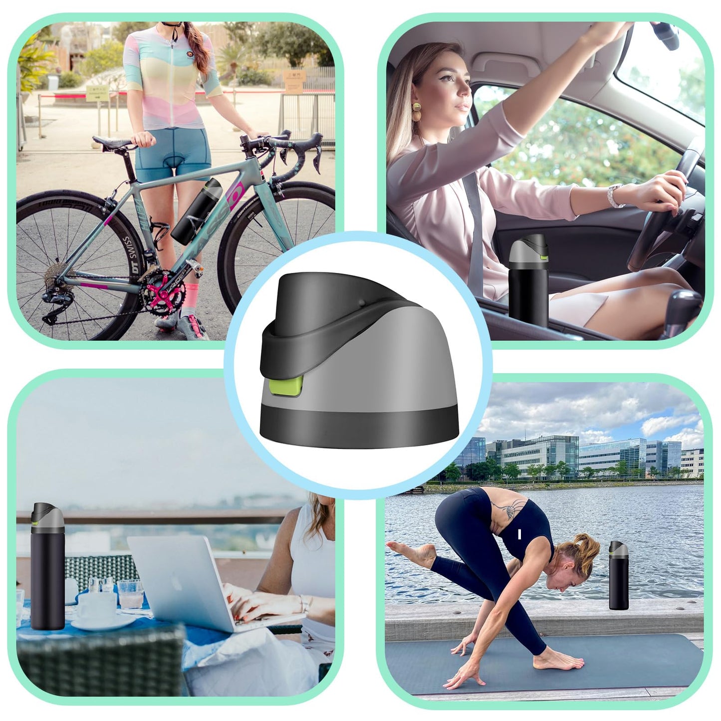 NTIERA Replacement Lid for Owala Freesip,Compatible with Owala Freesip Water Bottle 16oz 24oz 32oz 40oz,Premium Replacement Accessories for Owala Cap,LeakProof,BPA-Free(Foggy Tide)