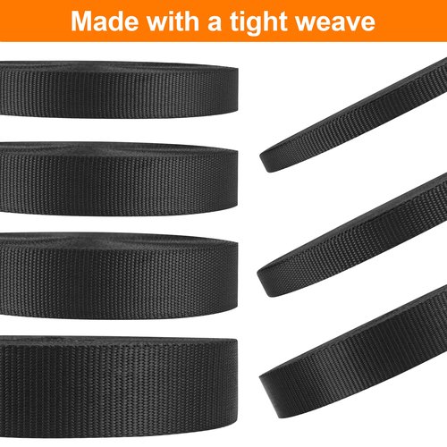 BEYOURD Extra Thick Webbing, Heavy Duty Nylon Straps, Flat Strapping for Outdoor DIY Gear Repair (1" x 12 Yard)
