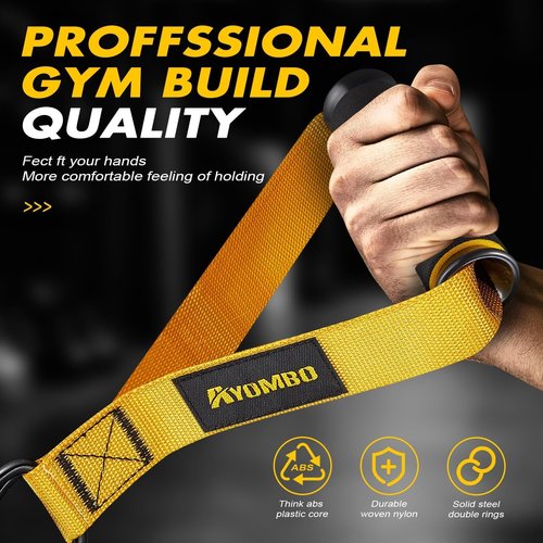 Ayombo Gym Equipment, Cable Attachments for Gym, Home Workout Equipment Machine Grip Attachments, Resistance Bands Handles for Weight Strength Trainer, Gym Heavy Duty Exercise Handle for Men