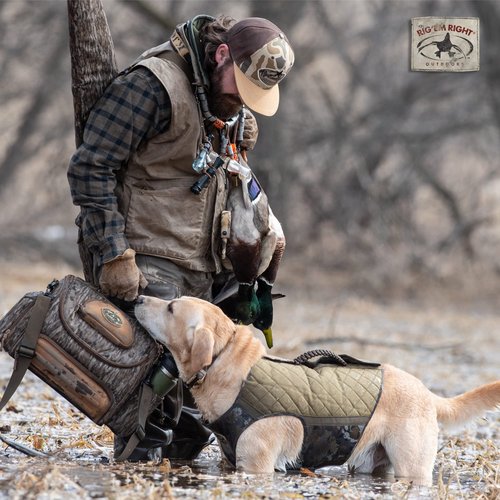 Rig'Em Right Waterfowl Bloodline Elite Dog Vest for Duck Hunting with Ultra Comfortable 3mm Neoprene 3-Layer Construction, Flotation Foam, Heavy-Duty Canvas, and More (Optifade Marsh, L)