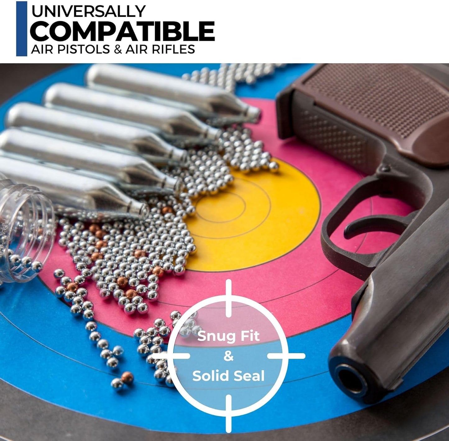 ICO 12 Gram Co2 Cartridges Non-Threaded, CO2 cartridges BB Gun, CO2 BB Pistol, CO2 Airsoft Pistol, and CO2 Paintball Markers (30/50/500 Count)