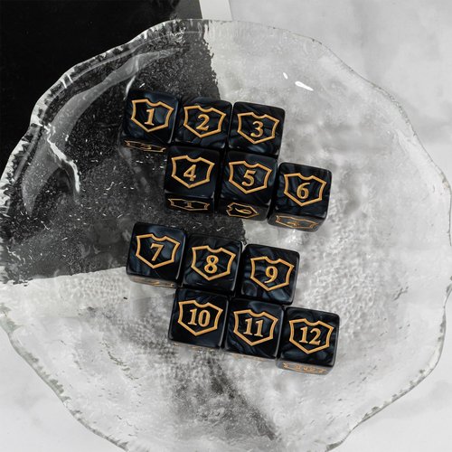 24 Pieces MTG Dice Counters Shield D6 Dice Set Loyalty Life Counter Magic Buff Tokens Compatible with MTG, TCG, Card Games Accessories