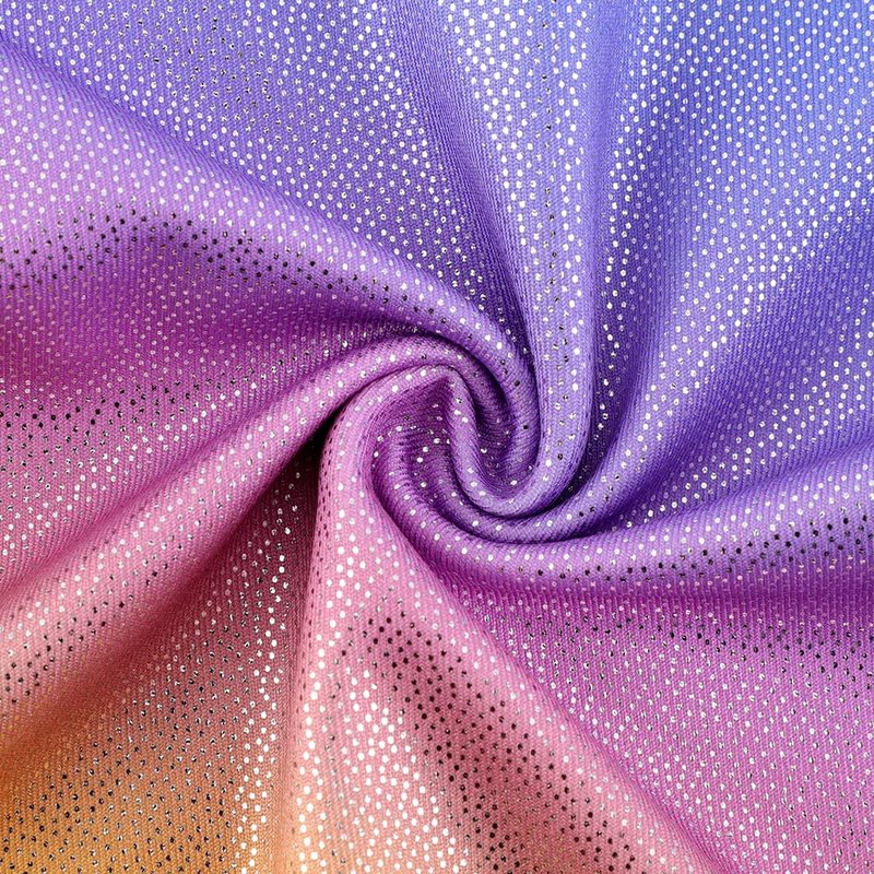 Belovance Leotards for Girls Gymnastics 6 7 Kid Child Dance Outfit Gradient Rhinestone Green Purple Biketard (Gradient Blue Purple, 6-7 Years)