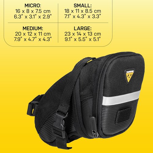 Topeak TC2261B Aero Wedge Pack with Strap Mount, Medium