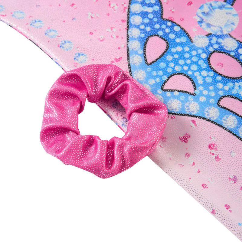 Vogseek Gymnastics Leotards for Girls 9 10 Years Pink Blue Butterflyss Tumbling Outfits with Hair Scrunchie Kids Sparkle Ballet Dance Biketards, Pink Blue