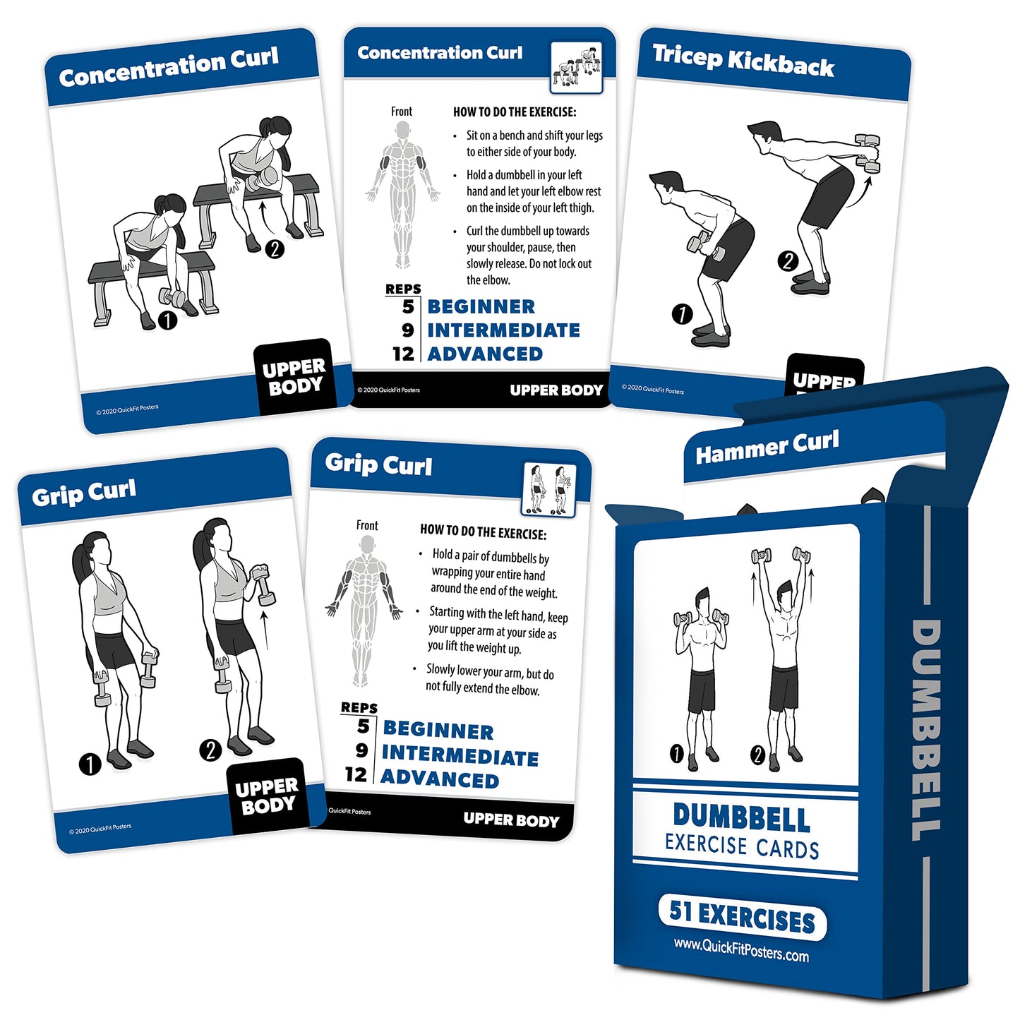 3 Pack - Exercise Cards - Yoga Poses Volume 1 & 2 + Dumbbell Exercises - Yoga Positions and Dumbbell Workout Fitness Cards - 2.5" x 3.5"