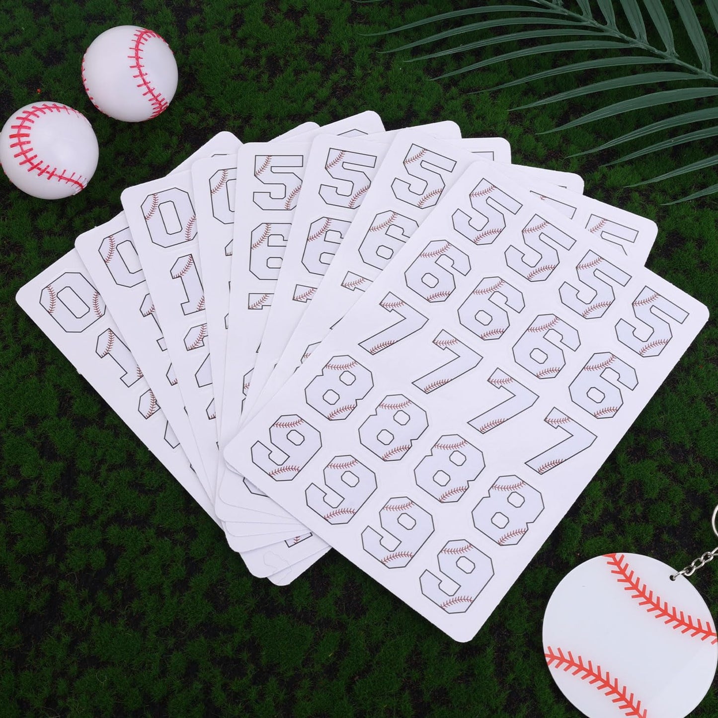 200pcs Helmet Number Stickers, Self-Adhesive Numeric Sports Decals for Baseball Hockey & Football Helmets Waterproof Numbers for Player Identification (White)