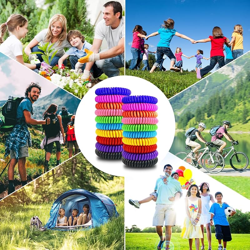 DEET-Free Mosquito Repellent Bracelets - 40 Pack, Citronella Insect Wristbands for Kids & Adults