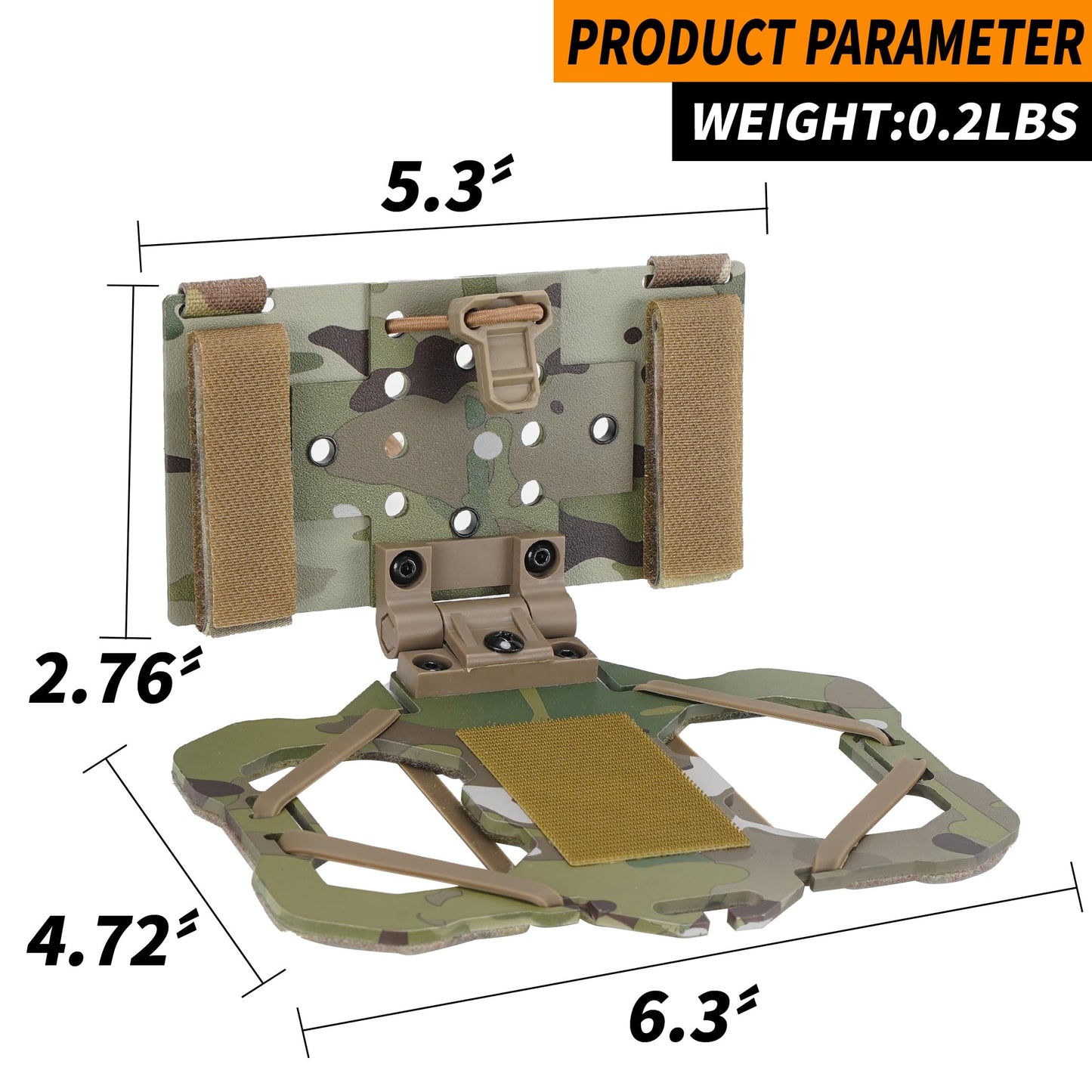 SIVIGEAR Tactical MOLLE Phone Holder for Plate Carrier Accessories - Fits 4.7"-6.4" Smartphones - Secure Chest Mount for Hunting & Tactical Gear, Camera-Compatible Design CP