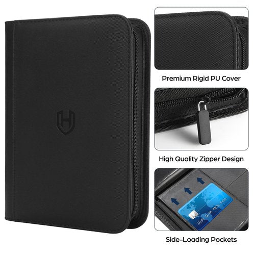 Trading Card Binder with Sleeves, Card Binder Collect Holder Album, Holds Up to 288 Cards with 36 Sturdy Page, Carrying Case Binder Album, Book Folder Storage Organizer