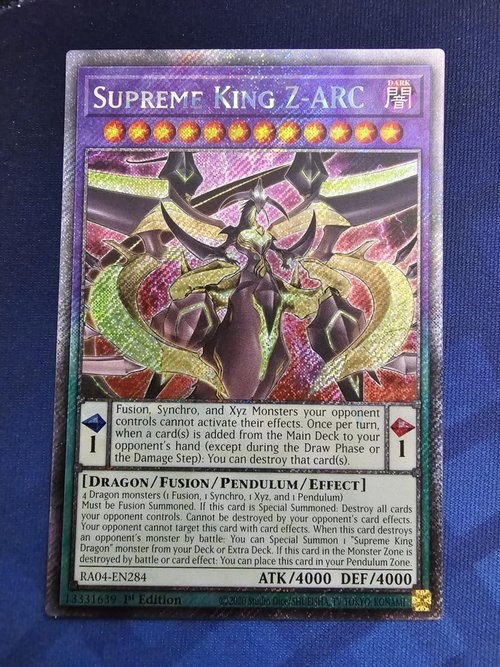 Supreme King Z-ARC (Platinum Secret Rare) - RA04-EN284 - Platinum Secret Rare - 1st Edition