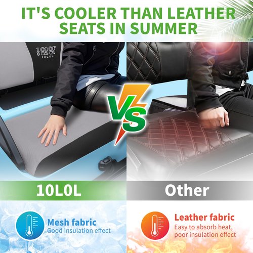 10L0L Elastic Golf Cart Seat Covers for Yamaha Club Car Precedent and Most Original Front Seat, Sandwich Material, A Perfect Balance of Warmth in Winter and Cooling in Summer