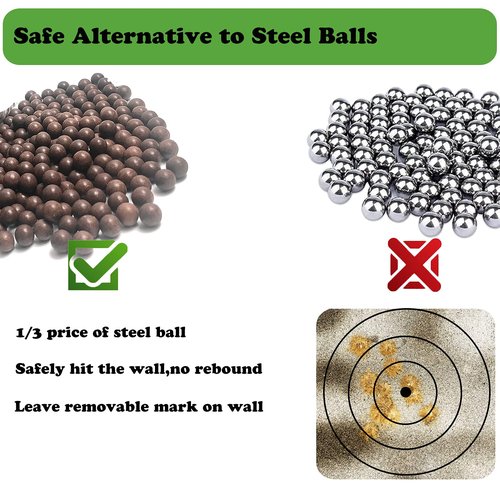 Timbocca Slingshot Ammo 3/8 Inch, 2600g Biodegradable Clay Sling Shot Ammo Ball, Come with Ammo Pouch
