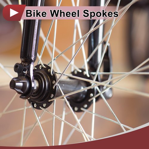 HEROFFIX 12 Set 14G Bicycle Spokes 293mm Bike Wheel Spokes 304 Stainless Steel Silver Tone
