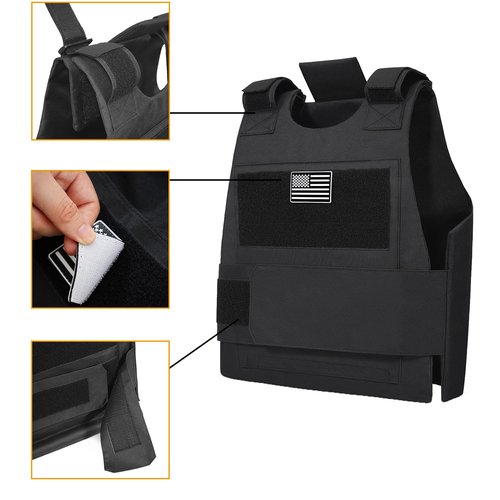 KUIEDIS Tactical Vest Outdoor, Light Adjustable Training Protective Vest,Suitable for Police Fbi Vest Gilet Equipment