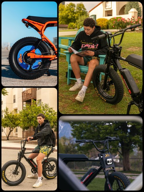 MACFOX X1S 2025 Ebikes for Adults, 750W Electric Bike Wheelie 25 MPH Max Speed, 38 Miles Range(PAS1), 20"x4" Fat Tires, City/School Commuting Electric Bike (UL2849, Class-3) (Black - Standard)