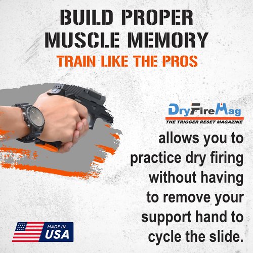 DRYFIREMAG Dry Fire Training Compatible with G17, 19, 19x, 26, 34, 45, 47, 49 - Magazine + Laser