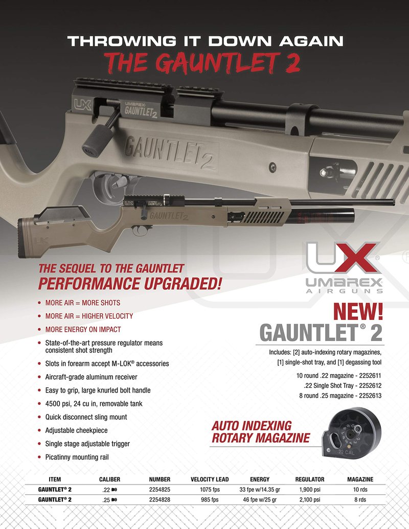 Umarex Gauntlet 2 PCP Pellet Gun Air Rifle, .22 Caliber