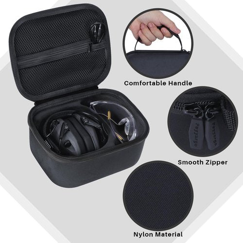 Peyyargo Storage Case Compatible with Walker's Razor Slim Shooting Hearing Protection Electronic Earmuffs(Black)